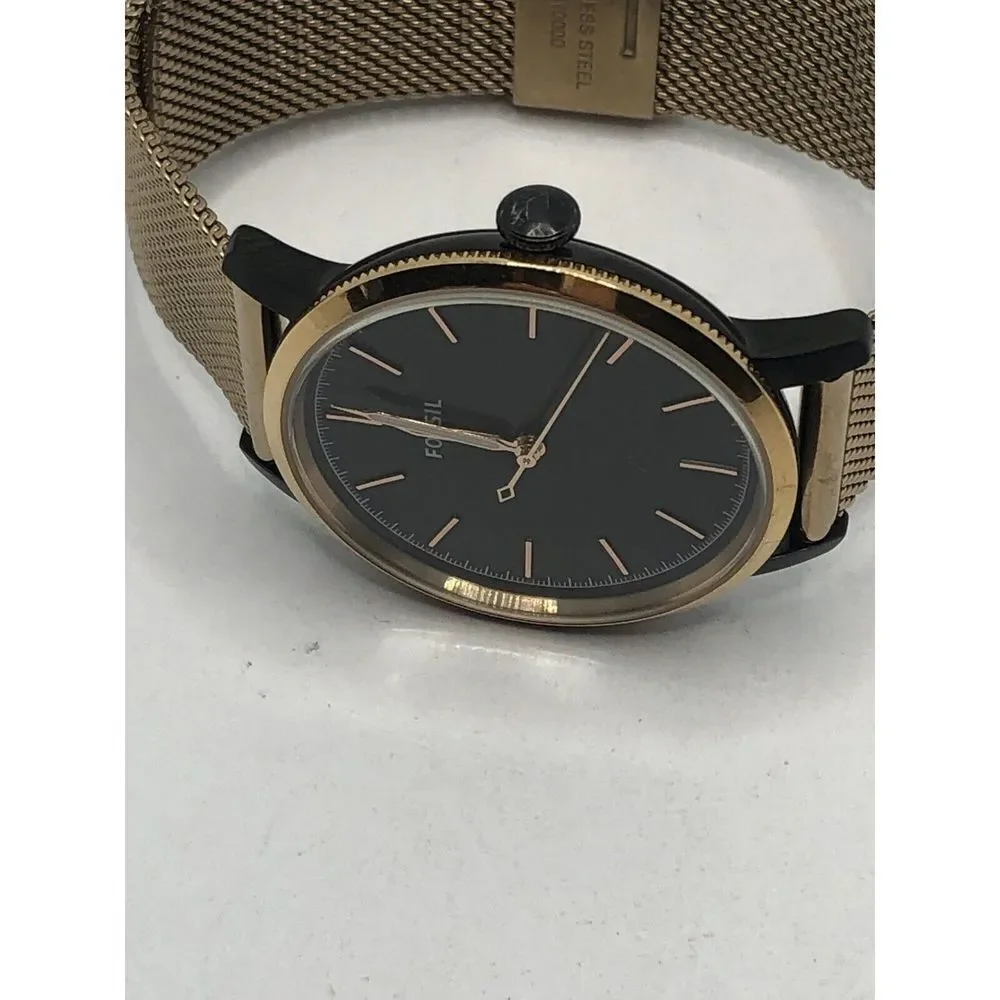 Fossil ES4467 Women's Stainless Steel Analog Black Dial Quartz Wrist Watch OP493